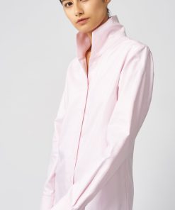 Ginna Tailored Shirt - Pink Herringbone